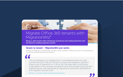 Migrate Office 365 Tenants with MigrationWiz