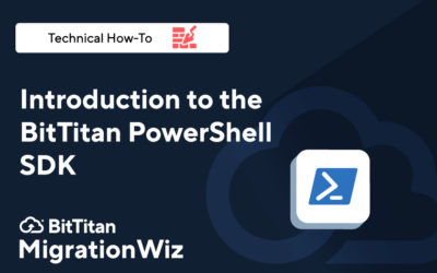 Introduction to the BitTitan PowerShell SDK