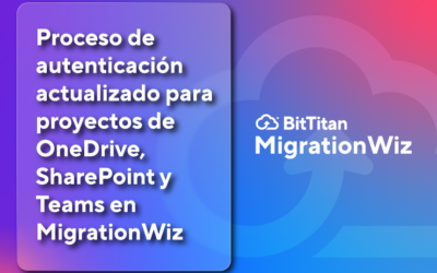 Proceso de autenticación actualizado para proyectos de OneDrive, SharePoint y Teams en MigrationWiz