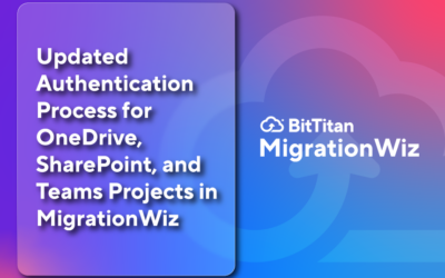 Updated Authentication Process for OneDrive, SharePoint, and Teams Projects in MigrationWiz